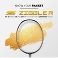thumbnail image 2 of Apacs Z - Ziggler Unstrung , 38 LBS Max Tension 6.4mm Slim Shaft | 100% Japanese Graphite Badminton Racket With Free Full Cover | G2-4 1/8 Inches , Black & Orange, 2 of 4
