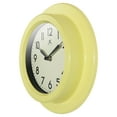 thumbnail image 5 of Infinity Instruments Retro Escape Plastic 9.75" Indoor Wall Clock with Silent Movement, Yellow, 5 of 7