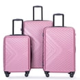 thumbnail image 5 of Yougu 3 Piece Hardshell Luggage Set Hardside Lightweight Suitcase with TSA Lock Spinner Wheels 20in 24in 28in,Pink, 5 of 9
