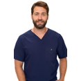 thumbnail image 5 of M&M SCRUBS Men's Scrub Set – Stretch V-Neck Multi-Pocket Mens Medical Uniform Scrubs Top & Cargo Pants (True Navy Blue, Large), 5 of 7