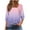 Pink, variant on 3/4 Length Sleeve Womens Tops Summer Square Neck Shirts Henley Blouses Gradient Colors Loose Soft Dressy Clothes