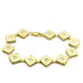 thumbnail image 1 of Alamode 7,5 LO2017-7.5 Femmes Or Mat & Or Bracelet en Laiton avec AAA Grade CZ en Clair - Po., 1 of 1