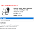 thumbnail image 2 of Front Left Window Motor - Compatible with 1985 - 1989 Toyota MR2 1986 1987 1988, 2 of 2