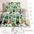thumbnail image 5 of Saint Patrick's Day Blanket Soft Cozy Warm Twin Blanket for Bed, Plush Fuzzy Flannel Fleece Blankets for Sofa, Gnomes Hat Boot Clovers Blue Stripes Throw Blankets for Couch, Gifts for Men, 60"x80", 5 of 9