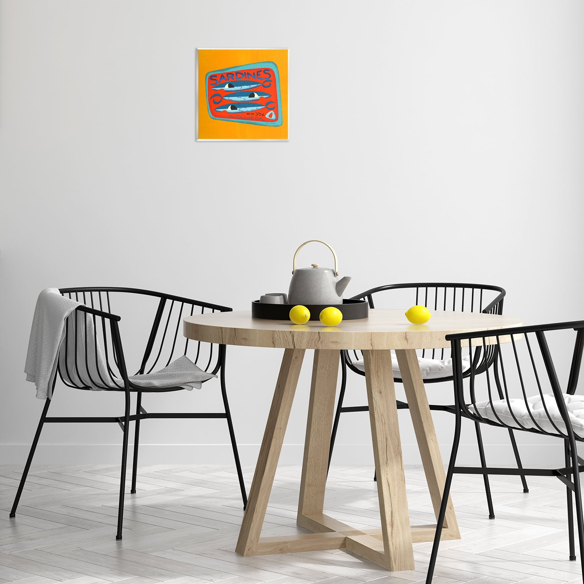 Stupell Industries Bright Hued Sardine Can Food & Beverage Painting Unframed Art Print Wall Art, 12 x 12