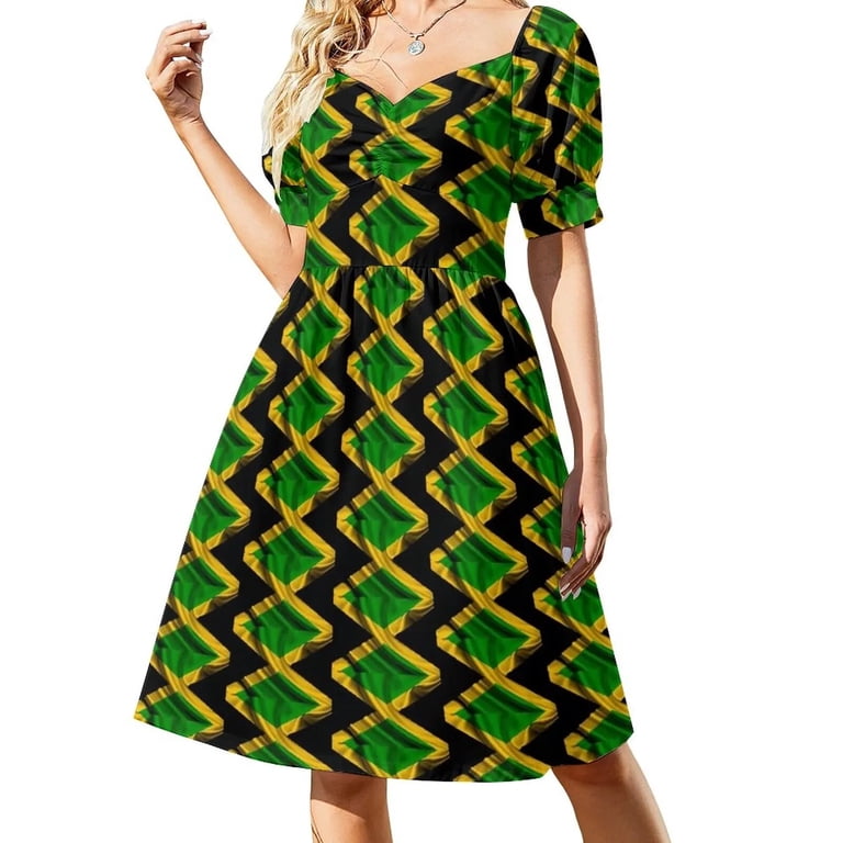 Jamaican Flag Dress dresses for women 2024 Bride dresses Women dresses  summer - Walmart.com