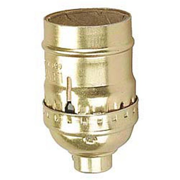 Polished Brass Switchless Lamp Socket