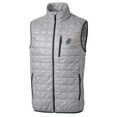 thumbnail image 2 of Men's Cutter & Buck Gray Kansas Jayhawks Big & Tall Rainier PrimaLoft Eco Full-Zip Puffer Vest, 2 of 3