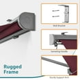 thumbnail image 5 of MCombo Patio Window Awnings 50''x55'', Fully Assembled Manual Retractable Sunshade Canopy for Windows & Doors, 4104(Burgundy), 5 of 9