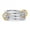 Plain White Gold, variant on 14K Gold Plated Interlocked Stackable Rings for Women Statement Multi Ring Mixed Metals Stack Cubic Zirconia Two-Toned Stacking Jewelry