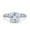 Cubic Zirconia, variant on Co. Elegant Hidden Halo Cushion Engagement Ring White Opal 925 Sterling Silver