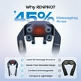 thumbnail image 3 of Renpho Neck and Shoulder Massager with Heat, 6D Deep Tissue Kneading Shiatsu Massager Pillow for Pain Relief, FSA HSA  Eligible Products, Gift for Women Men,Cordless, 3 of 9