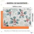 thumbnail image 3 of Blue Gray Snowflake Holly Leaves Berries Christmas Doormats Welcome Mats Gate Pads Entryway Outdoor 32" x 20", 3 of 8