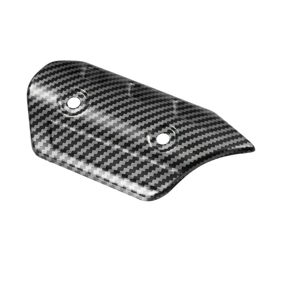 Unique Bargains 1 Set Universal Motorcycle ATV 4.69'' Carbon Fiber Pattern Black Exhaust Muffler Pipe Heat Protector