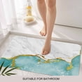 thumbnail image 6 of Turquoise Gold Marble Doormat Outdoor Entrance 16"x24", Modern Abstract Marble Crack Texture Absorb Moisture Dirt Door Mats, Non-Slip Rubber Backing Floor Mats Indoor, Low-Profile Front Door Rugs, 6 of 9