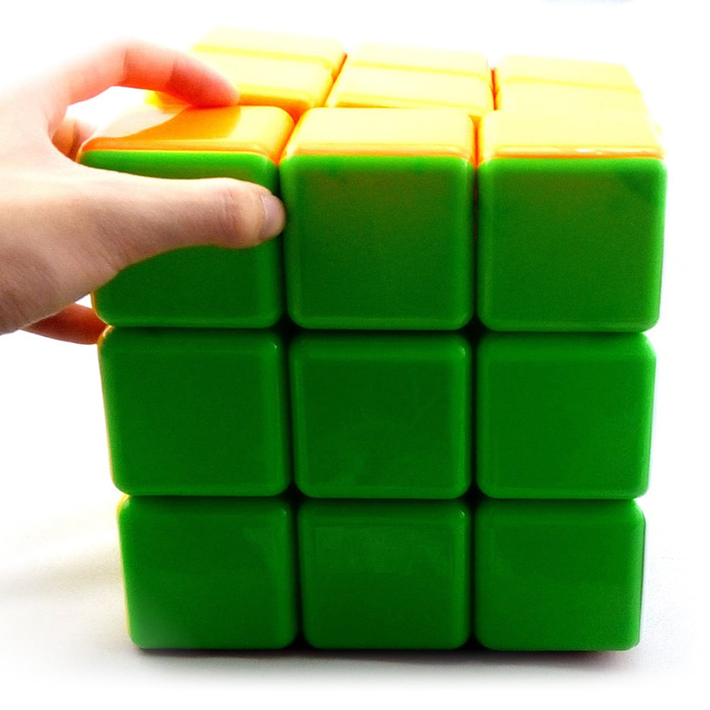 Heshu 3X3X3 Extra Large Magic Cube Twist Puzzle Intelligence Toys Rainbow 18 cm 