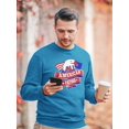 thumbnail image 2 of All American Father. Sweatshirt Men -Image by Shutterstock, Male 3X-Large, 2 of 4