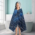 thumbnail image 6 of Math Equations Geometry Symbols Blue Pattern Hooded Bath Towel，60"x35" for Ages 3 To 12 Kids, Quick Dry Lightweight Soft Microfiber Hood Beach Towel Cover Up for Kids, 6 of 7
