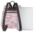 thumbnail image 3 of Easygdp Breast Cancer Ribbons Awareness Mochila de Cuero para Mujeres, Bolso de Hombro, Bolsos de Mano de Moda para Trabajo y Viajes, 3 of 4