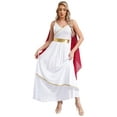 thumbnail image 4 of Zaldita Womens Greek God Roman Queen Dress Up Chiffon Cape Maxi Dress Toga Gowns Halloween Party Burgundy 3XL, 4 of 7