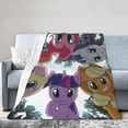 thumbnail image 2 of My Little Pony Throw Blanket Soft Lightweight Cozy Plush Flannel Bed Blanket Fuzzy Fluffy Fleece Blankets for Bedroom Living Room Couch Office 40"X30", 2 of 8