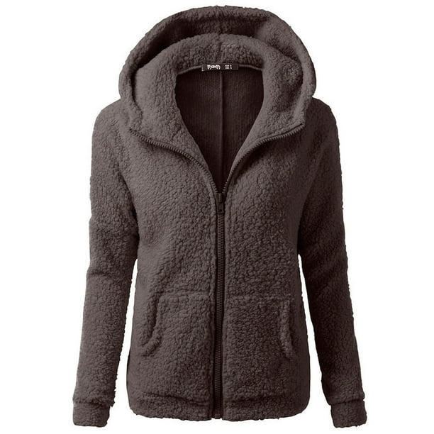 Hooded sweater top coat womens