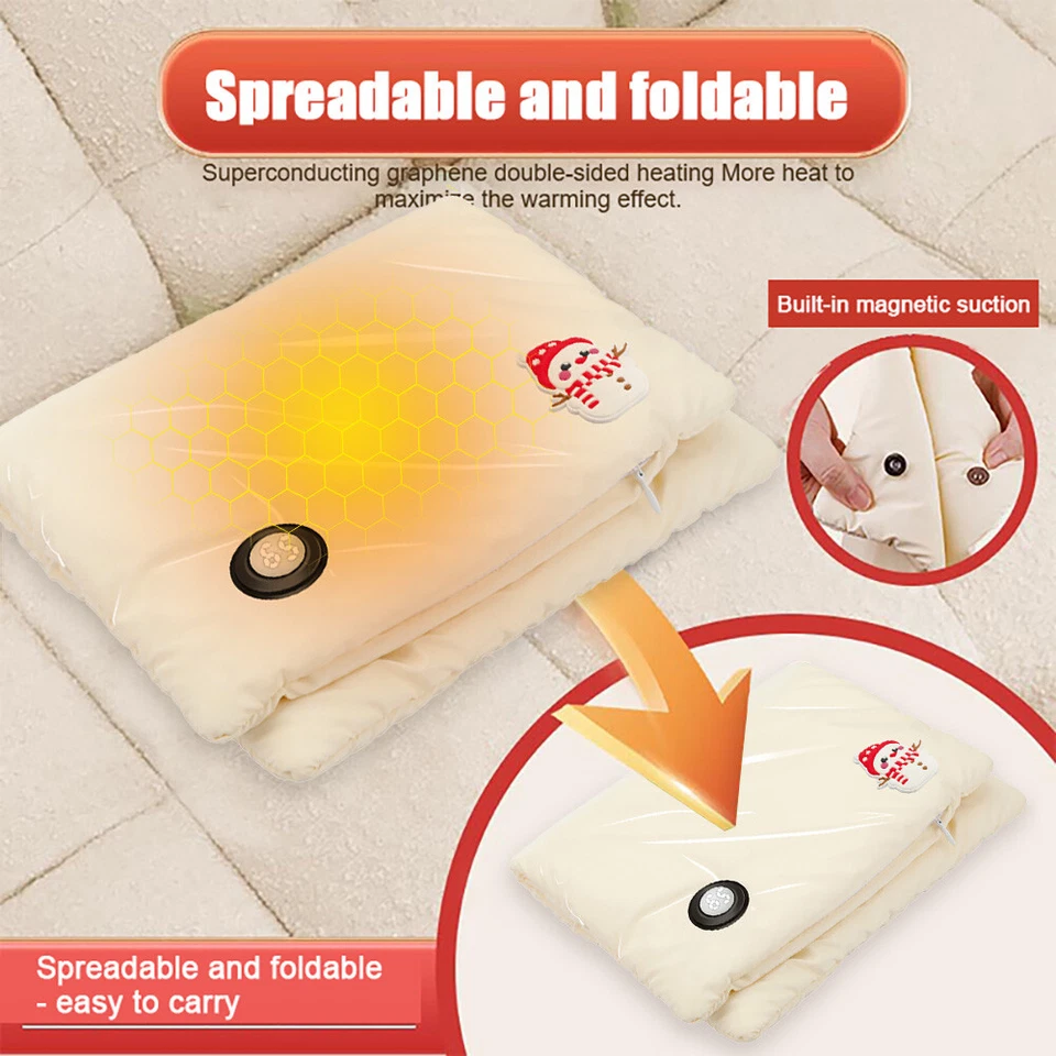 Usb Rechargeable Hand Warmer Electric Heating Hand Warmer Winter Hand Muffs Us