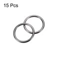 thumbnail image 3 of Metal O Rings, 15 Pack 25mm(0.98") ID 3mm Thick Welded O-Ringe, Dark Gray, 3 of 6