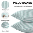 thumbnail image 5 of Throw Pillow Covers 20x20 Inch Set of 2, Green Stripes Waterproof Outdoor Pillow Covers, Vintage Boho Lines Geometric Farmhouse Decorative Cushion Pillowcases for Couch, Sofa, Bed, Garden, Patio, 5 of 9