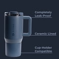 thumbnail image 3 of HydroJug Coffee Traveler 20 oz - Leak-Resistant, Ceramic-Lined Insulated Travel Coffee Mug for Hot or Cold Drinks with Flip Lid, Cascade, 3 of 6