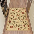 thumbnail image 5 of Ottomanson Non-Slip Accent Rug 2'7" x 3' – Low Pile Entryway Bedroom Small Rug, Floral Beige, 5 of 7