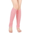 thumbnail image 3 of Resicozy Leg Warmers for Women Solid Color Knee High Cable Knit Warm Thermal Spring Winter Sleeve 2026 Pink, 3 of 7