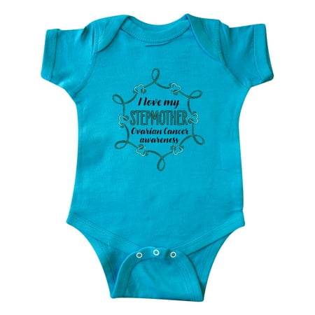 

Inktastic I Love My Stepmother Ovarian Cancer Awareness Gift Baby Boy or Baby Girl Bodysuit