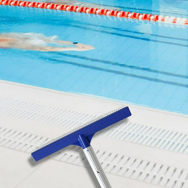 AHMT Pool Brush Head | 10" Floor Brush | Metal Pool Scrubber Brush | Wire Bristles & Aluminium Back for Sweep Calcium Buildup, Rust Stains on Concrete(B)