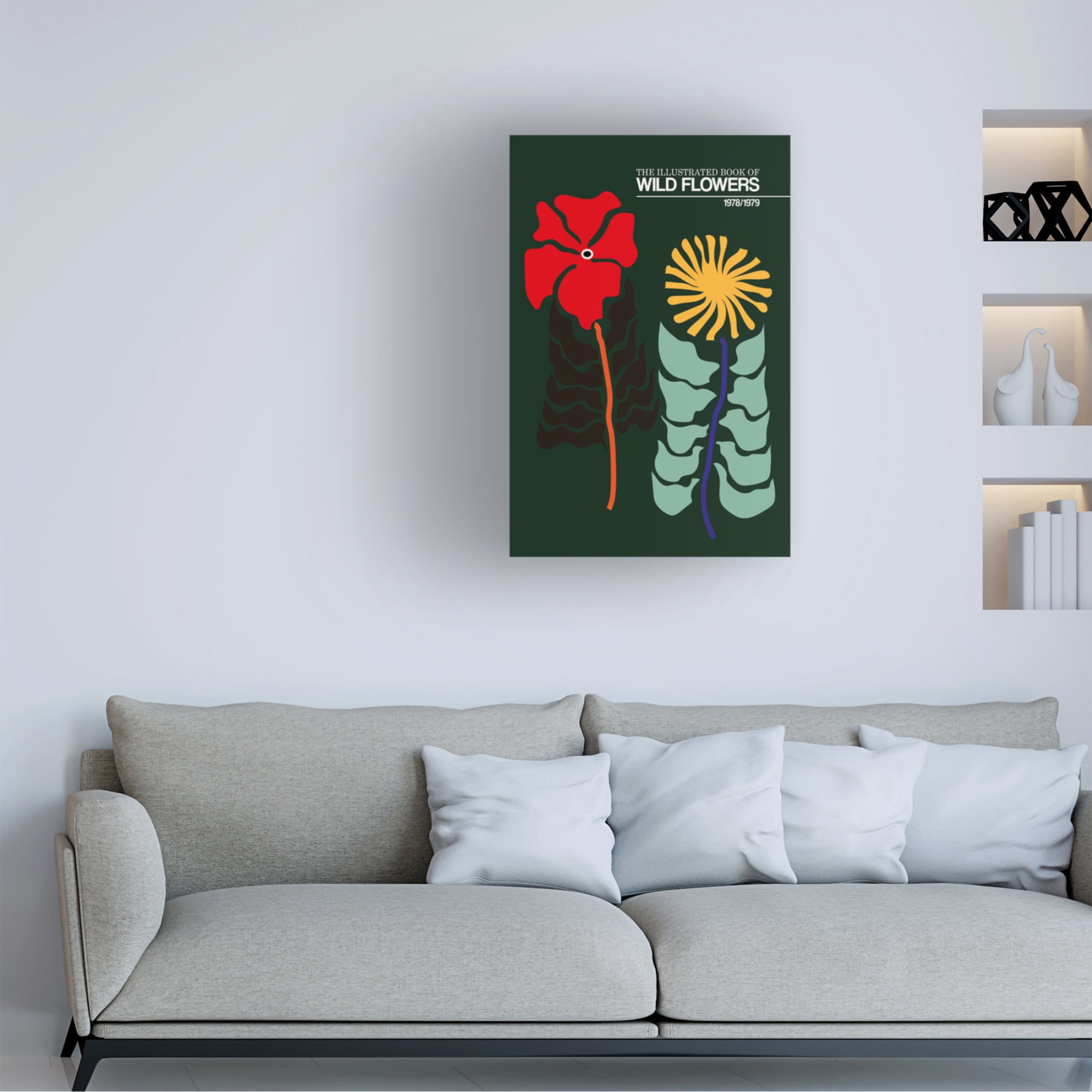 Trademark Fine Art Frances Collett  The Illustrated Book Of Wild Flowers Vol.2 Green Canvas Wall Art