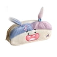 thumbnail image 2 of Estuche de lápices grande, lindo y feo con trenzas, bolsa divertida para bolígrafos para estudiantes, amantes de la papelería, bolsa multiusos para cosméticos y viajes., 2 of 7