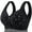 Black, variant on Daisy Bras for Older Women Floral Plus Size Bra Wireless Front Closure Bras for Senior Daisy Comfort Tshirt Bra