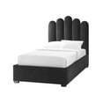 thumbnail image 3 of Posh Living Delani Velvet Twin XL Platform Bed Black, 3 of 9