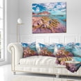 thumbnail image 2 of Designart Morning on the Giallonardo Beach - Seashore Throw Pillow - 18x18, 2 of 4