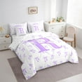 thumbnail image 4 of Castle Fairy Personalized Initial 7-Piece Twin Bedding Sets for Kids,Bow Alphabet Bedding Comforter Set,Dreamy Princess Breathable Sheet Sets,Lightweight Room Decor, 4 of 9