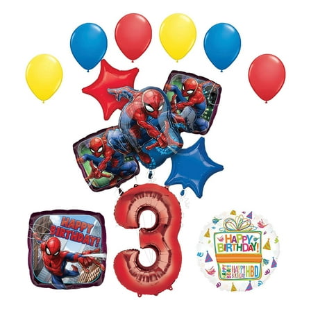 the Ultimate Spider-Man 3rd Birthday Party Supplies and Balloon Decorations