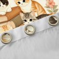 thumbnail image 4 of Manfei Kawaii Kitten Blackout Curtains, Boho Western Flower Window Curtains Pack of 2 (38x45 Each), Cream, 4 of 6