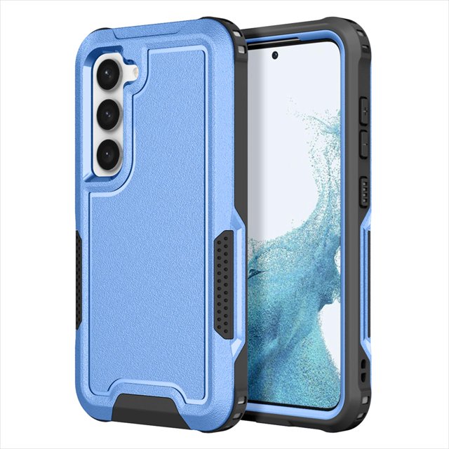Étui Hybride Robuste pour Samsung Galaxy S23 Plus Protection Intégrale Étui Rigide PC Pare-Chocs TPU Souple Résistant aux Rayures Antichoc pour Samsung S23+, Bleu