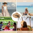 thumbnail image 5 of COOPLUS Womens Wide Brim Sun Straw Hat Beach Travel Foldable Floppy Summer Hat for Women, 5 of 6
