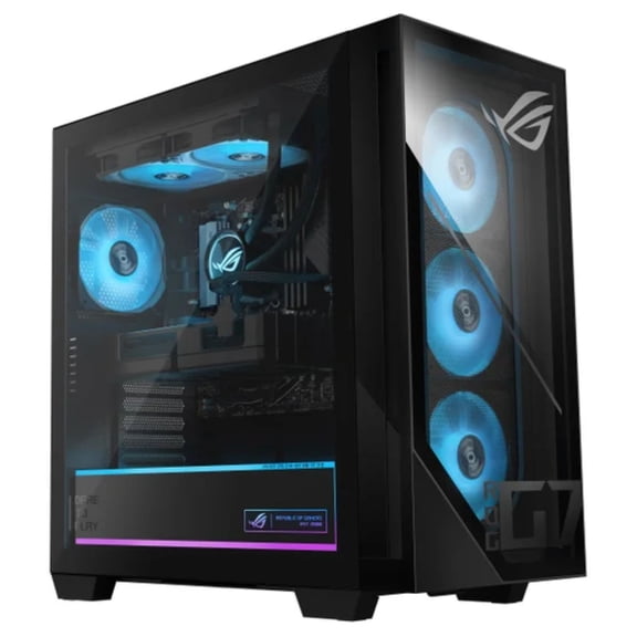 Restored ASUS ROG GM700 58L AMD Ryzen 7 8700F 4.1 GHz 32GB DDR5 2TB SSD GeForce RTX 5060 DUAL Windows 11 Home Gaming Desktop, Black - GM700TZ-IS768