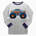 thumbnail image 6 of TOWED22 Little Boys Pajamas 2Pcs Long Sleeve Crewneck Top and Elastic Waist Pants Cotton Print Sleepwear Pjs Toddlers 6-12 Months 12-24 Months 2t 3t 4t 5t 6t 7t 8t 9t Children,Grey,5-6 Y, 6 of 9