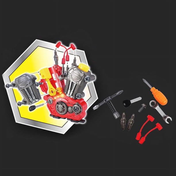 Figurine de moto, moto son et lumière | Kit de modèle de jeu de jouets sonores et lumineux - Lumières colorées et effets sonores agréables, jouet de pour
