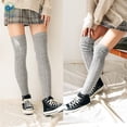 thumbnail image 6 of Deago 4 Pairs Women Cotton Over the Knee High Socks Striped Boot Stockings Leg Warmer, 6 of 8