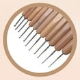 thumbnail image 5 of Kironypik 10pcs Crochet Hooks Bamboo Handle Alumina Crochet Hooks Knitting Needles Set 2.5-6mm Crochet for Weave Sewing Needles Tool 1 head 2.5mm, 5 of 6