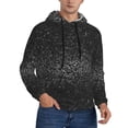 thumbnail image 2 of Naloa Black And White Dotted Men's Casual Hooded Collar Drawstring Hoodies Pullover Sweatshirts Casual Long Sleeve Shirts-3X-Large, 2 of 7